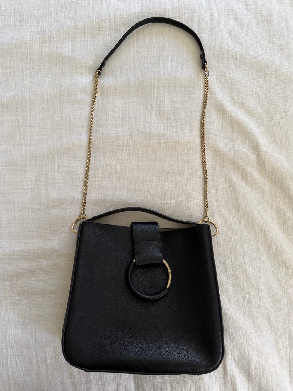 Zara Black Purse With Ring Closure - Picture 2 of 8